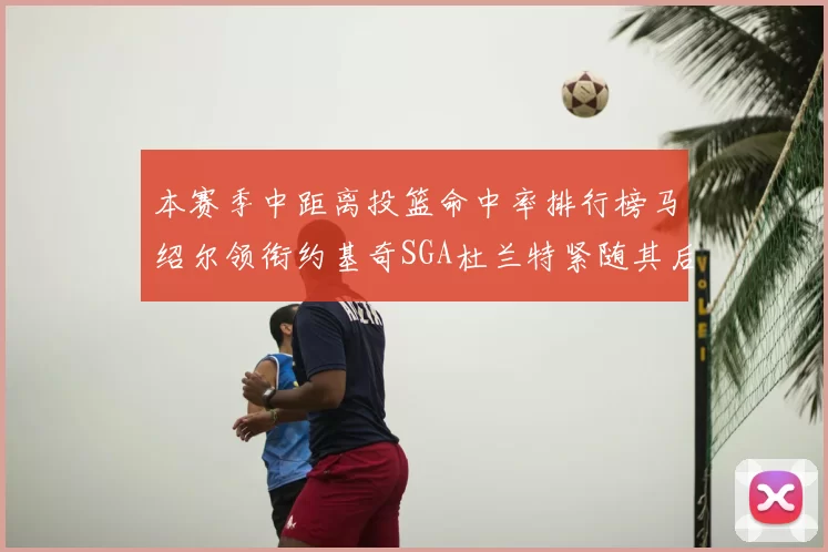本赛季中距离投篮命中率排行榜马绍尔领衔约基奇SGA杜兰特紧随其后